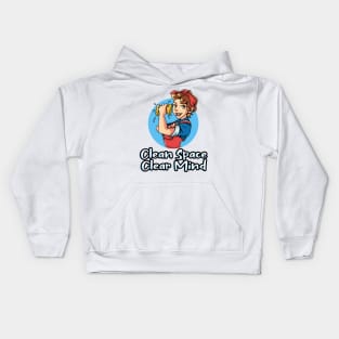 Clean Space Clear Mind Kids Hoodie